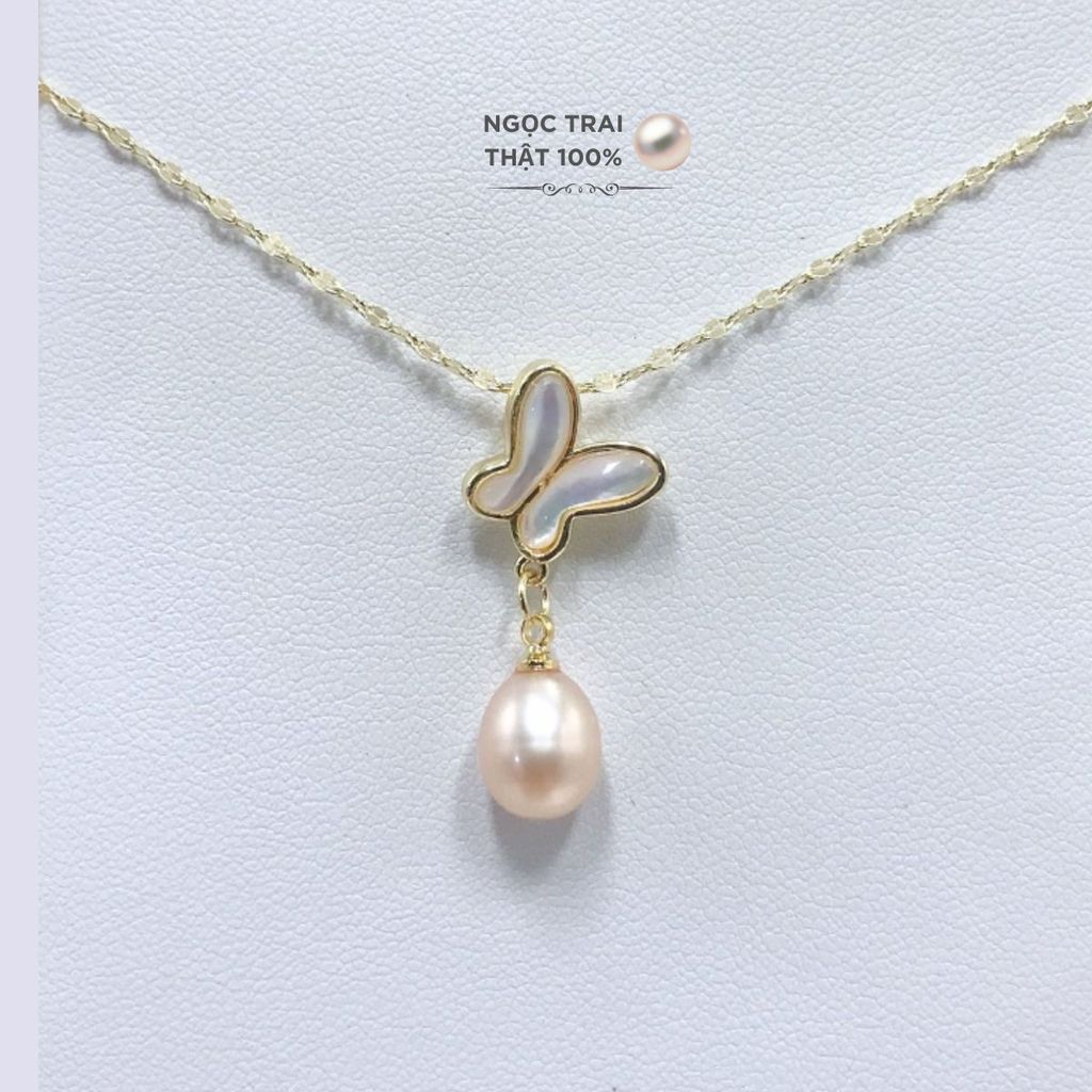 Mặt Dây Chuyền Cánh Bướm Xà Cừ Ngọc Trai MADAME HIEN PEARLS Tự Nhiên Đơn Giản