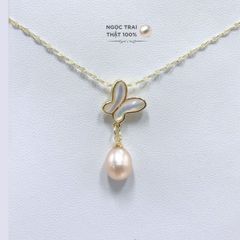 Mặt Dây Chuyền Cánh Bướm Xà Cừ Ngọc Trai MADAME HIEN PEARLS Tự Nhiên Đơn Giản MG004