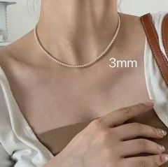 Set Bộ Trang Sức Ngọc Trai Tròn Tí Hon Mini Nhỏ Xinh Tự Nhiên 3-4mm MADAME HIEN PEARLS SCT010