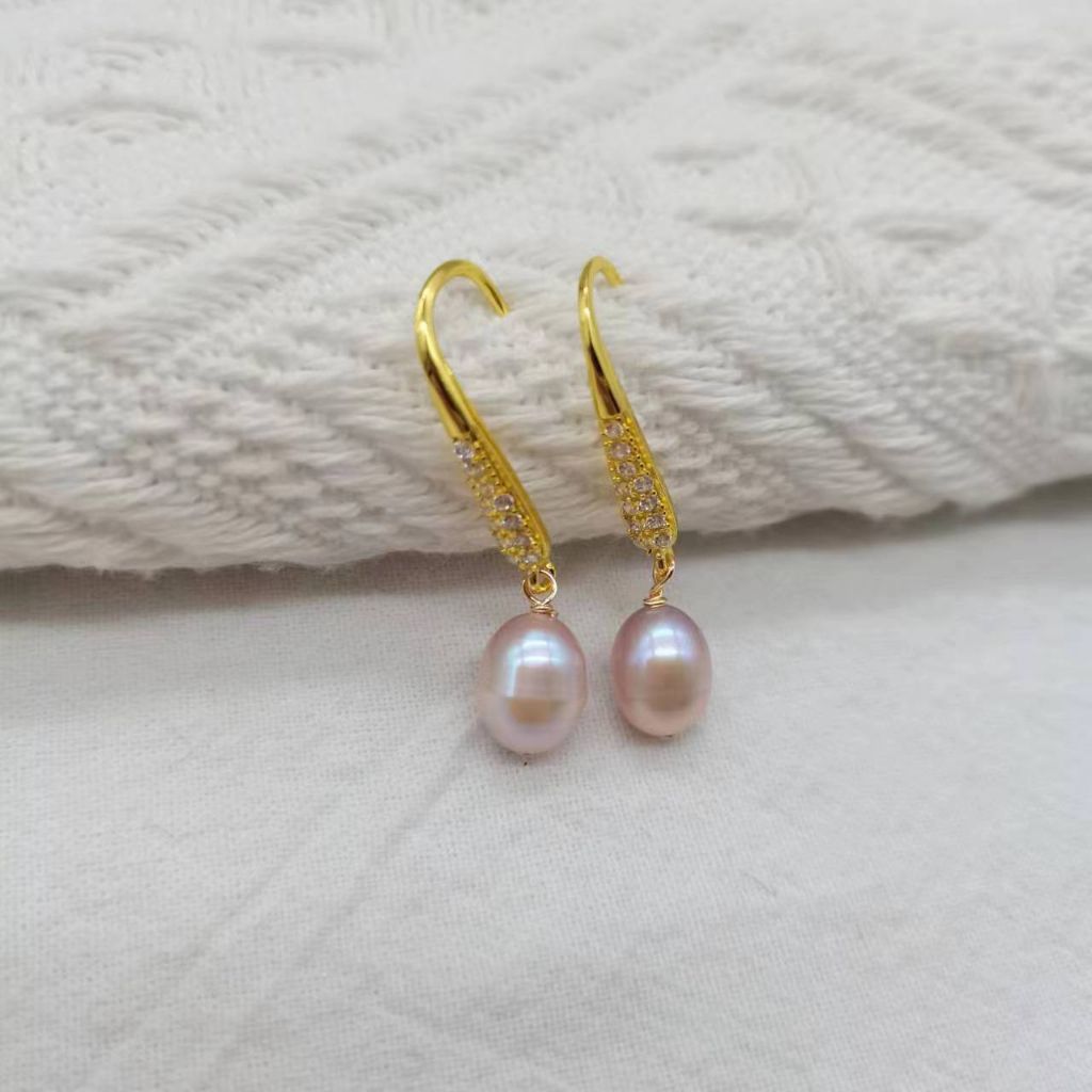 Bông Tai Ngọc Trai MADAME HIEN PEARLS Phối Đá quý phái, sắc màu tươi mới BTG004