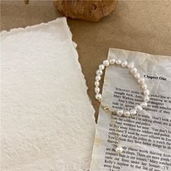 Bộ Trang Sức Mỹ Tâm Vòng Tay và Vòng Cổ Đính Ngọc Trai Baroque Tự Nhiên Cổ Điển Thời Trang SCB003