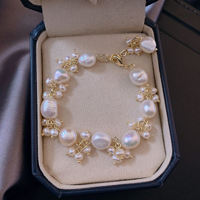 Vòng Tay Ngọc Trai Công Chúa Nước Ngọt MADAME HIEN PEARL Handmade Bông Tuyết VTB008