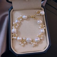 Vòng Tay Ngọc Trai Công Chúa Nước Ngọt MADAME HIEN PEARL Handmade Bông Tuyết VTB008