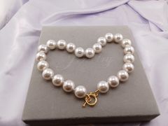 Vòng Cổ Chốt Khoá Vàng 14K Madame Hien Pearls Ngọc Trai Đá 15-16mm AAAA YM001