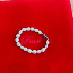Set Bộ Trang Sức Ngọc Trai Hạt Gạo Ấn Độ Dài Tự Nhiên 8-10mm MADAME HIEN PEARLS SCG007