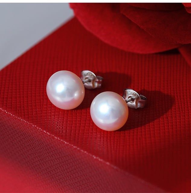 Bông tai nụ size khủng 10-11 mm chốt bạc S925 TT067