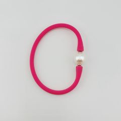 Vòng Tay Cao Su Silicone Đa Sắc Giải Trí Vui Nhộn Phối Hạt Ngọc Trai To MADAME HIEN PEARLS Unisex Nam Nữ VTT056