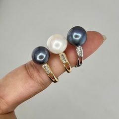 Nhẫn Ngọc Trai Tự Nhiên Hạt To Khủng Kiểu Dáng Tối Giản Sang Trọng MADAME HIEN PEARLS Cho Nữ NN139