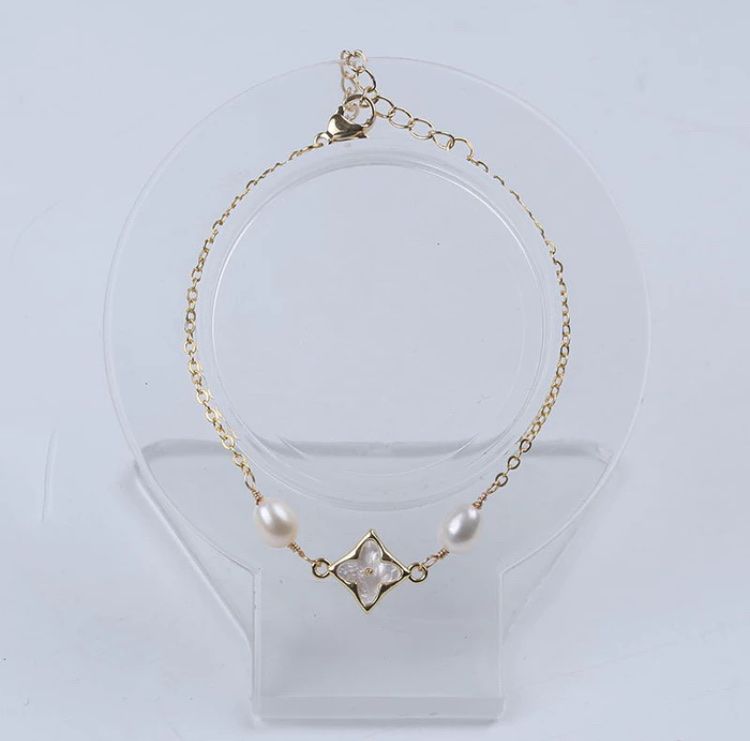 Vòng Tay Ngọc Trai Tự Nhiên Đơn Giản MADAME HIEN PEARL Dễ Thương VTG005