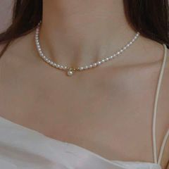 Set Bộ Trang Sức Ngọc Trai Hạt Gạo Nhí 2-3mm Khoá Cham Hạt Trai Chuông MADAME HIEN PEARLS Đáng Yêu SCG010