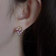 Bông Tai Mạ Bạc 925 Đính Ngọc Trai Chùm Nho Pháp MADAME HIEN PEARLS dễ thương BTN028