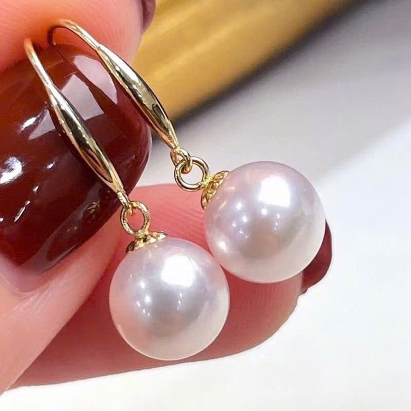 Bông Tai Kim Bạc s925 Đính Hạt Ngọc Trai Trắng Tròn Tự Nhiên Phong Cách Tối Giản MADAME HIEN PEARLS Cho Nữ BTT114TR