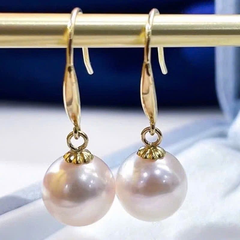Bông Tai Kim Bạc s925 Đính Hạt Ngọc Trai Trắng Tròn Tự Nhiên Phong Cách Tối Giản MADAME HIEN PEARLS Cho Nữ BTT114TR