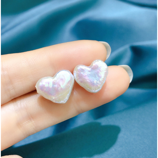 Bông Tai Baroque Dáng Trái Tim Tự Nhiên Minimalist MADAME HIEN PEARLS Cho Nữ BTB110