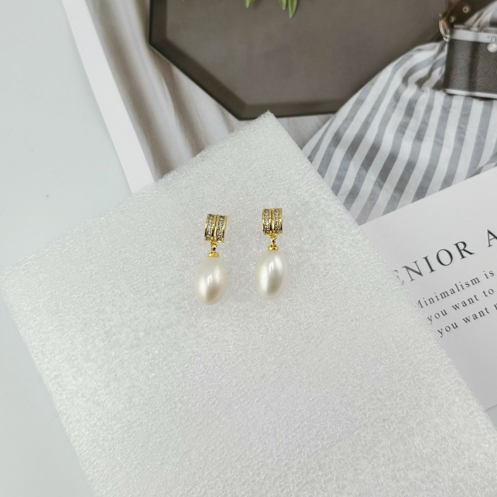 Bộ Set Trang Sức Vòng Cổ và Bông Tai Kiểu Dáng Tối Giản Sang Trọng SPS048