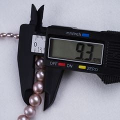 Vòng Cổ Choker Ngọc Trai Hạt Gạo Tím 3-4mm Phối Dãy Mặt Ngọc Trai Tròn 9-10mm Sang Trọng MADAME HIEN PEARLS Cho Nữ CG076