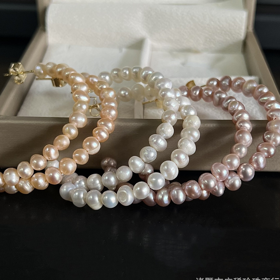 Bông Tai Chữ C To Tròn Đính Ngọc Trai Tròn MADAME HIEN PEARLS Dễ Thương Cho Nữ BTT089