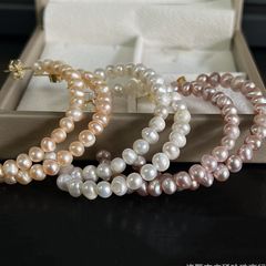 Bông Tai Chữ C To Tròn Đính Ngọc Trai Tròn MADAME HIEN PEARLS Dễ Thương Cho Nữ BTT089