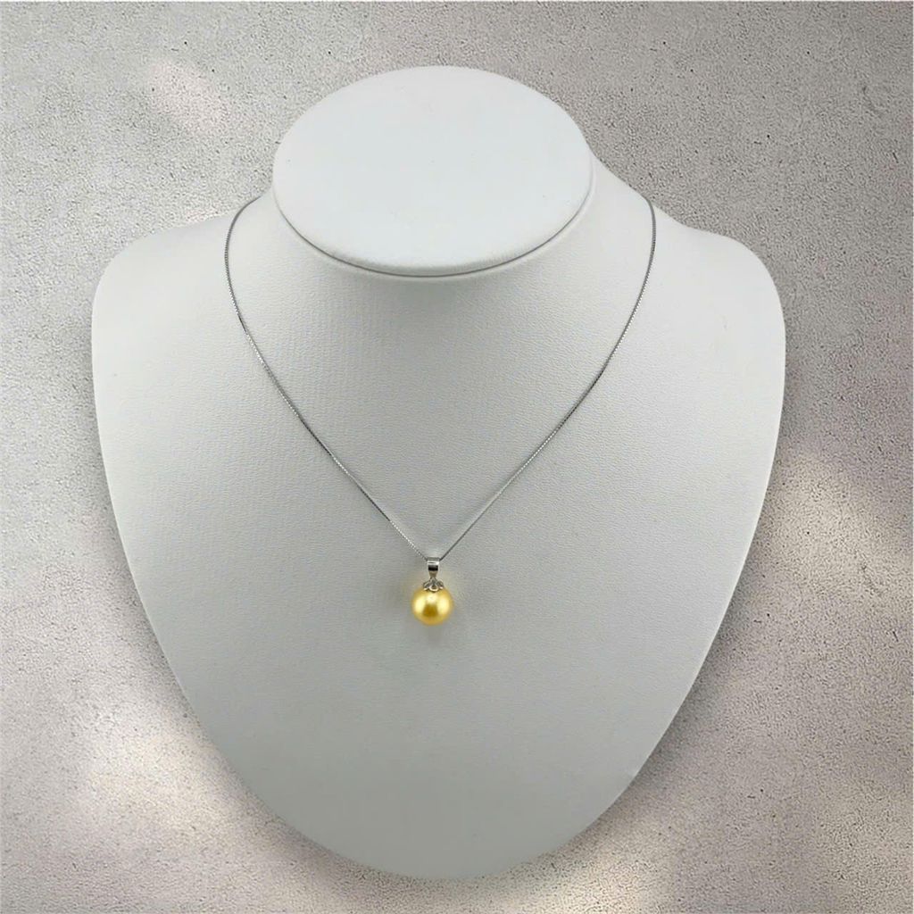 Mặt Dây Chuyền Ngọc Trai Edison Vàng 10-11mm Tối Giản Minimalist Sang Trọng MADAME HIEN PEARLS Cho Nữ MT052