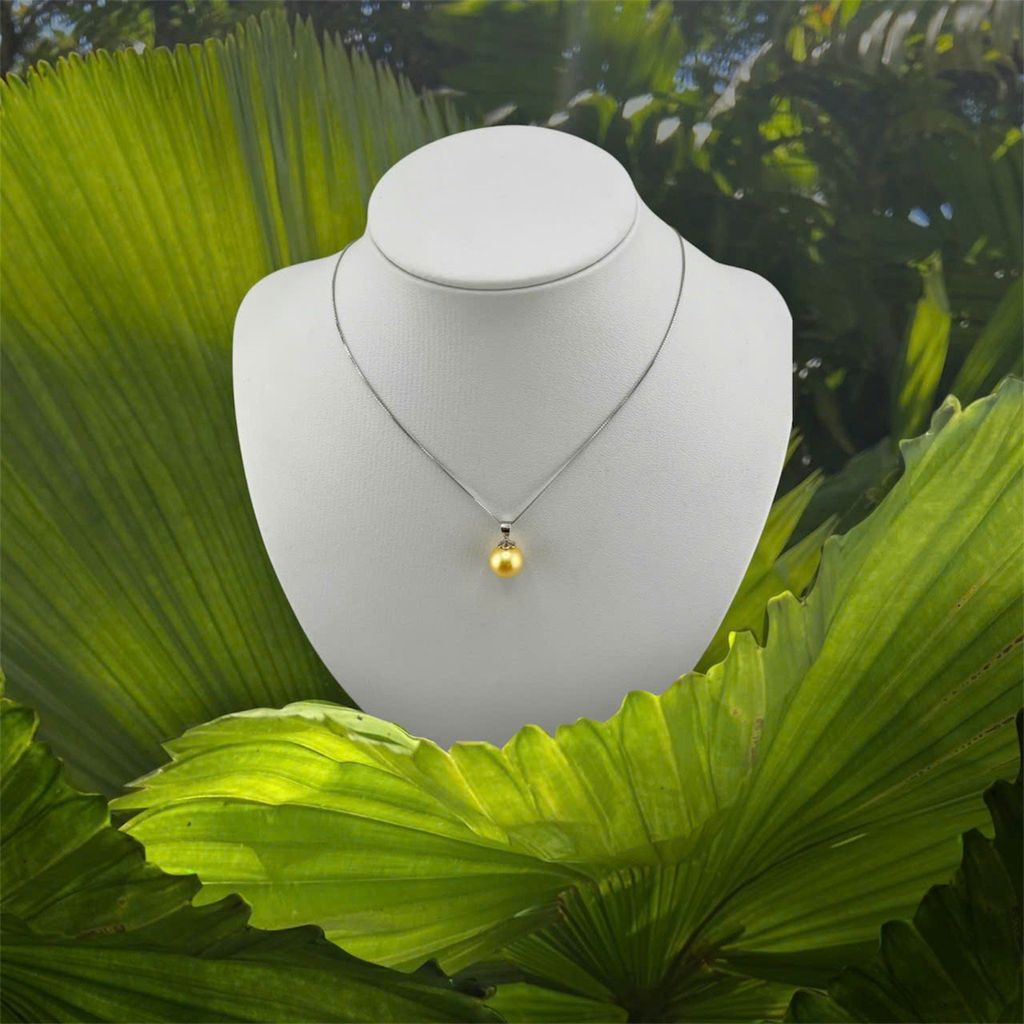 Mặt Dây Chuyền Ngọc Trai Edison Vàng 10-11mm Tối Giản Minimalist Sang Trọng MADAME HIEN PEARLS Cho Nữ MT052