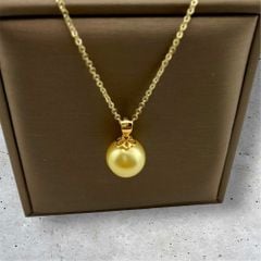 Mặt Dây Chuyền Ngọc Trai Edison Vàng 10-11mm Tối Giản Minimalist Sang Trọng MADAME HIEN PEARLS Cho Nữ MT052