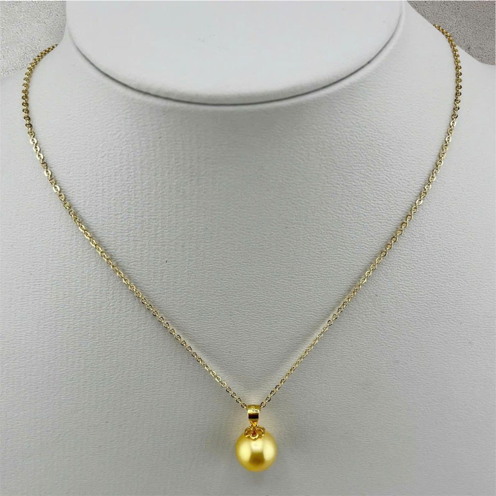 Mặt Dây Chuyền Ngọc Trai Edison Vàng 10-11mm Tối Giản Minimalist Sang Trọng MADAME HIEN PEARLS Cho Nữ MT052