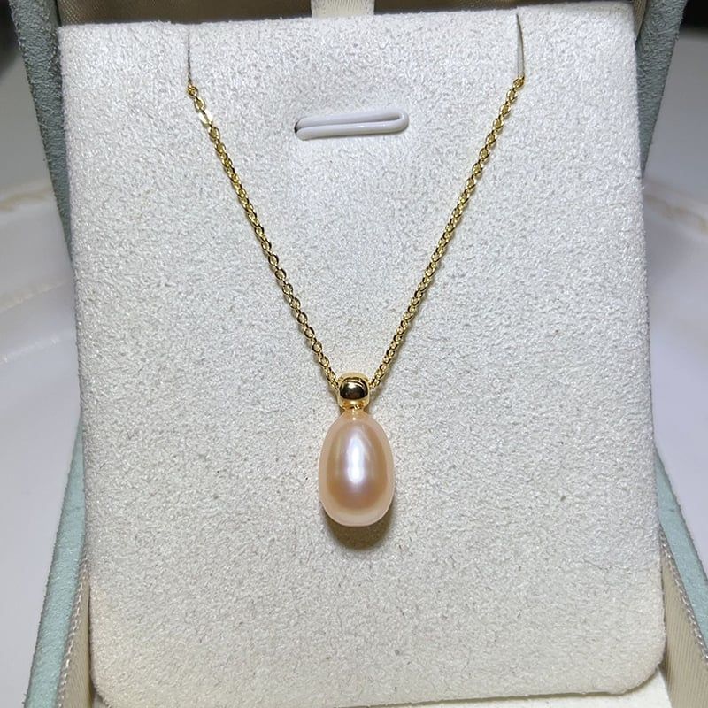 Mặt Dây Chuyền Ngọc Trai Giọt Nước Tự Nhiên Nút Khoá Bi Tối Giản Minimalist MADAME HIEN PEARLS MG032