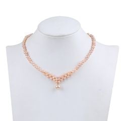 Vòng cổ Ngọc trai Tự Nhiên Phong Cách Hoàng Gia sang trọng quý phái cho nữ CT004