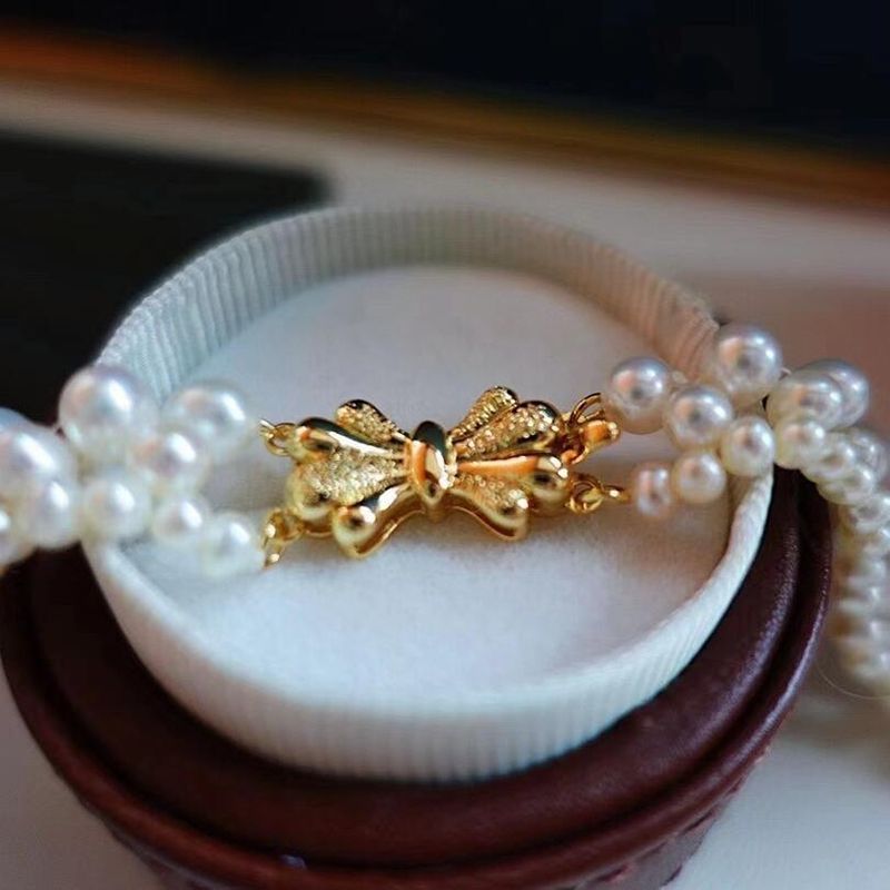 Vòng Cổ Nơ Ngọc Trai Tự Nhiên Kết Nhiều Lớp Thời Trang Sang Trọng Cho Nữ MADAME HIEN PEARLS CT019