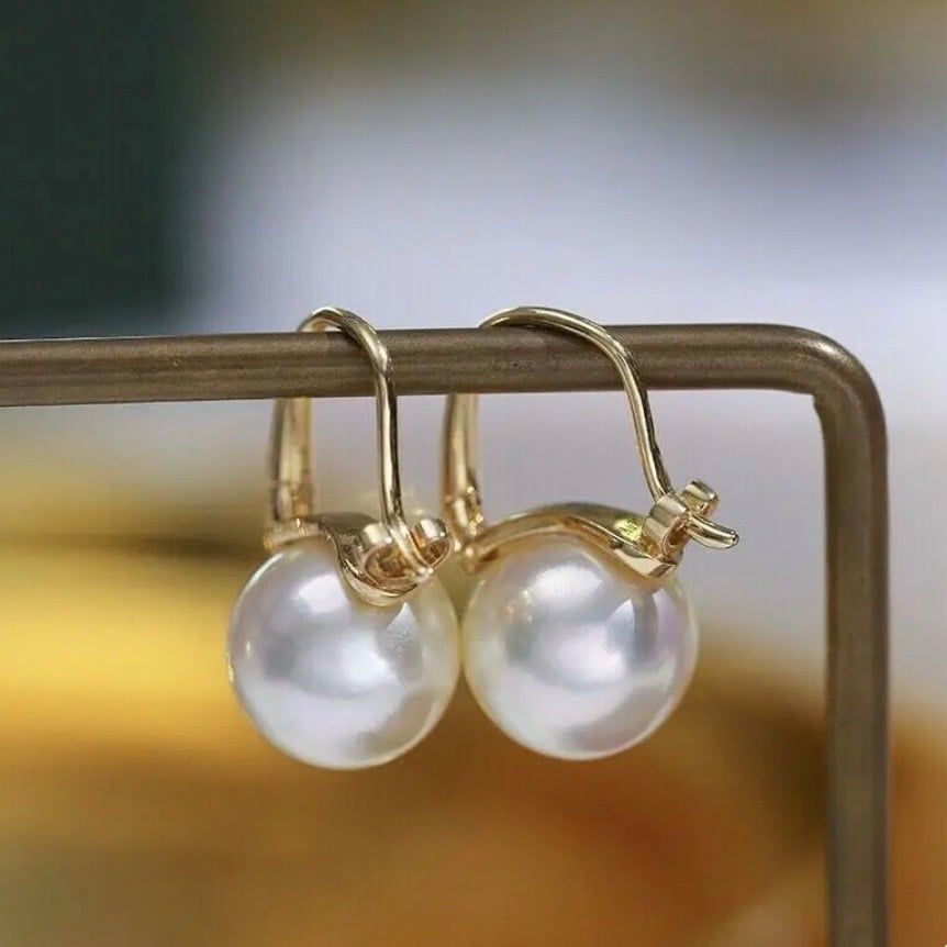Bông Tai Bạc Ý Đính Ngọc Trai Edison Tự Nhiên MADAME HIEN PEARLS Kiểu Dáng Rất Tây BTT060
