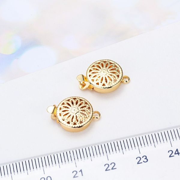 Khoá Cài Mặt Dây Chuyền Hoặc Vòng Tay Mặt Hoa Hướng Dương Sunflower MADAME HIEN PEARLS PKKC026