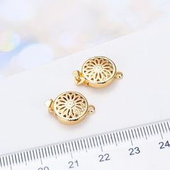 Khoá Cài Mặt Dây Chuyền Hoặc Vòng Tay Mặt Hoa Hướng Dương Sunflower MADAME HIEN PEARLS PKKC026
