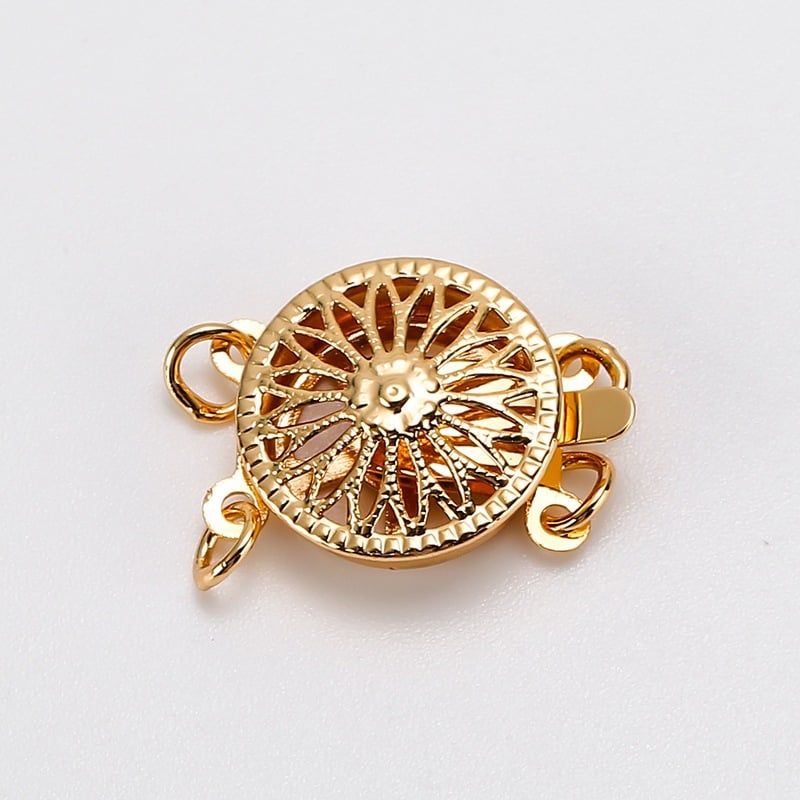 Khoá Cài Mặt Dây Chuyền Hoặc Vòng Tay Mặt Hoa Hướng Dương Sunflower MADAME HIEN PEARLS PKKC026