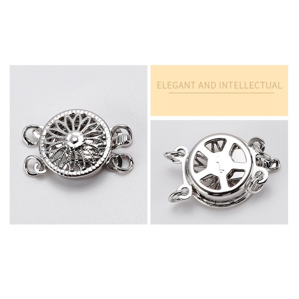 Khoá Cài Mặt Dây Chuyền Hoặc Vòng Tay Mặt Hoa Hướng Dương Sunflower MADAME HIEN PEARLS PKKC026