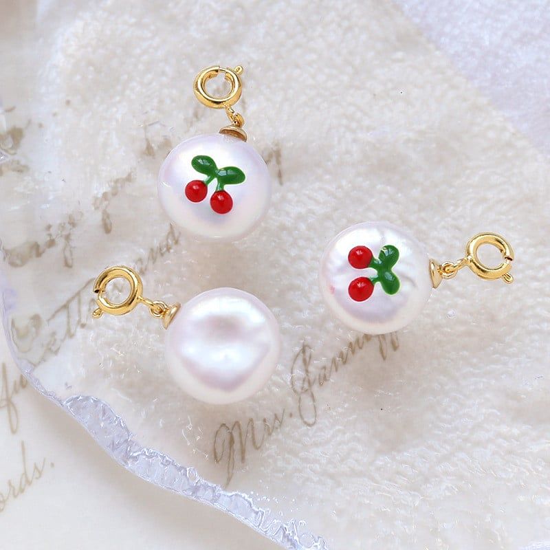 Mặt Dây Chuyền Mặt Ngọc Trai Baroque Đồng Xu Tranh Sơn Dầu Tươi Tắn MADAME HIEN PEARLS Cho Nữ MB037