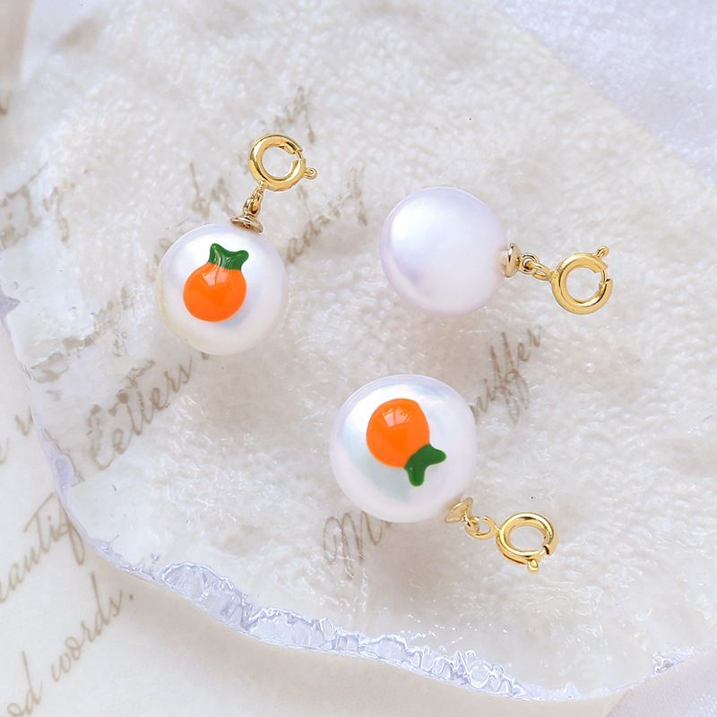 Mặt Dây Chuyền Mặt Ngọc Trai Baroque Đồng Xu Tranh Sơn Dầu Tươi Tắn MADAME HIEN PEARLS Cho Nữ MB037