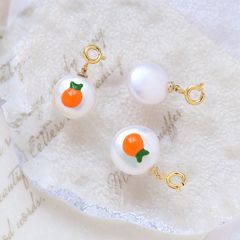 Mặt Dây Chuyền Mặt Ngọc Trai Baroque Đồng Xu Tranh Sơn Dầu Tươi Tắn MADAME HIEN PEARLS Cho Nữ MB037