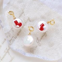 Mặt Dây Chuyền Mặt Ngọc Trai Baroque Đồng Xu Tranh Sơn Dầu Tươi Tắn MADAME HIEN PEARLS Cho Nữ MB037