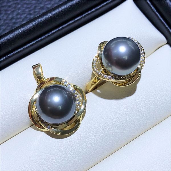 Mặt Dây Chuyền Ngọc Trai Nước Ngọt Tự Nhiên Bird 's Nest Đen Huyền Bí MADAME HIEN PEARLS Cho Nữ MN049