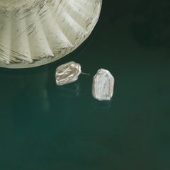 Bông Tai Ngọc Trai Baroque Tự Nhiên Hình Chữ Nhật Cá Tính Phong Cách Châu Âu MADAME HIEN PEARLS Cho Nữ BTB042