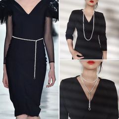 Vòng Cổ Ngọc Trai Khoá Đeo 5 Kiểu Biến Hoá Dài 80cm MADAME HIEN PEARLS Thời Trang Nữ CT036