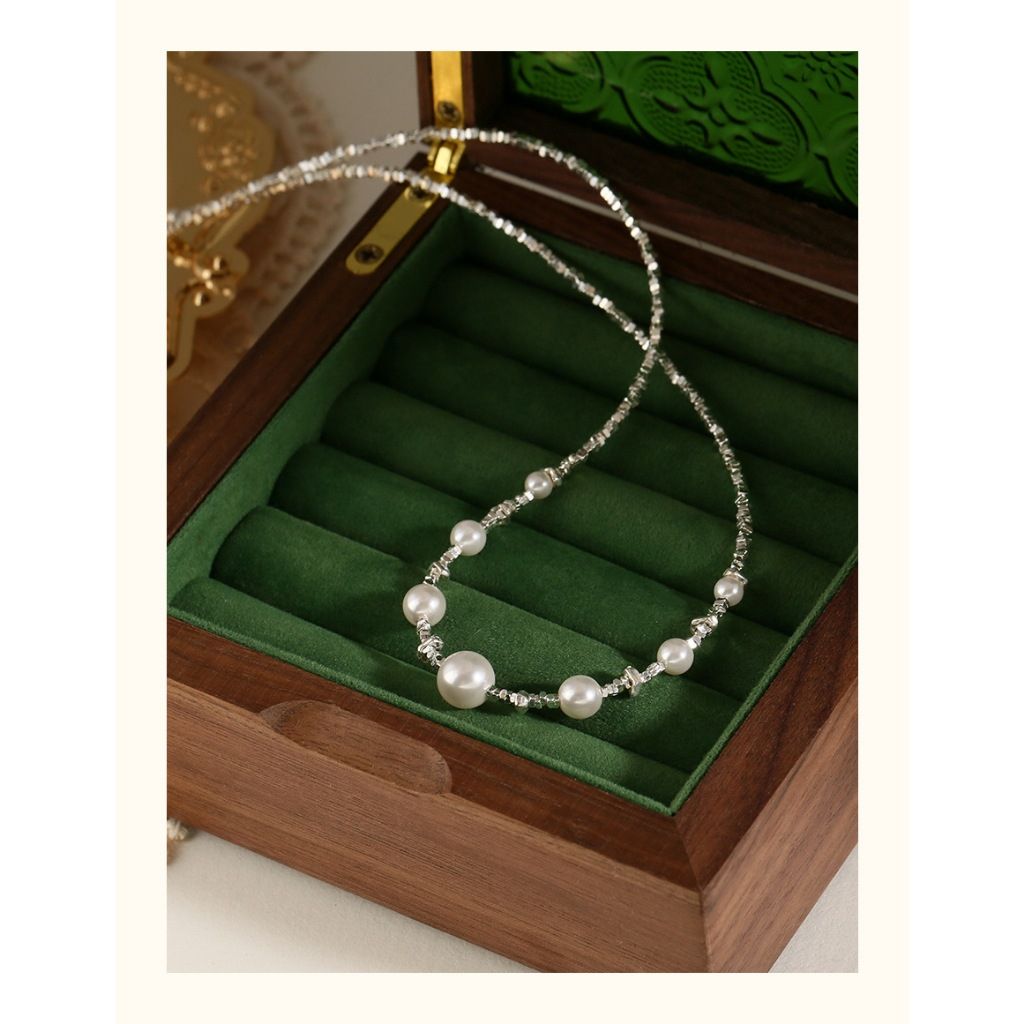 Vòng Cổ Ngọc Trai Mặt Hạt Ngọc Trai Tròn Chạy MADAME HIEN PEARLS Sang Trọng MT018