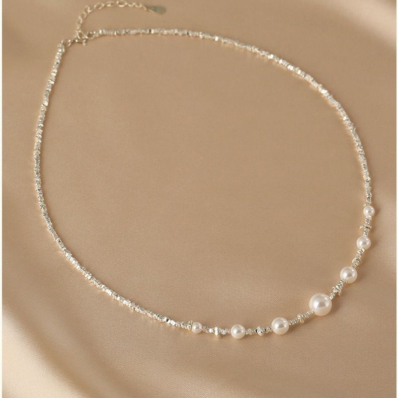 Vòng Cổ Ngọc Trai Mặt Hạt Ngọc Trai Tròn Chạy MADAME HIEN PEARLS Sang Trọng MT018