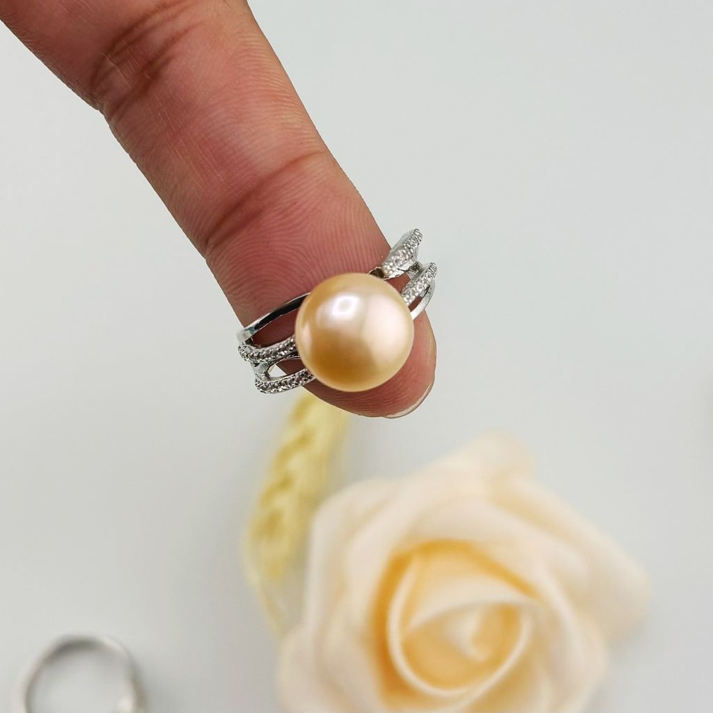 Nhẫn Ngọc Trai Thật Tự Nhiên MADAME HIEN PEARLS Nhẫn Đại Gia Sang Trọng Nam Nữ NN066