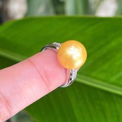 Nhẫn Bạc Ngọc Trai Tự Nhiên Có Thể Điều Chỉnh Kích Thước Tối Giản Sang Trọng MADAME HIEN PEARLS NT025