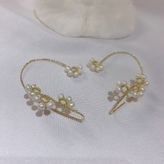Bông Tai Ngọc Trai Tự Nhiên Vườn Hoa Kiểu Đeo Choàng Vành Tai Lạ Mắt 1 Chiếc MADAME HIEN PEARLS Nữ Tính BTT122
