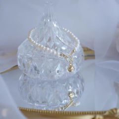 Bộ Set Ngọc Trai Vòng cổ + Vòng Tay Trắng Tự Nhiên Khoá OT Chuông Vàng Nhí MADAME HIEN PEARLS SCT033TR