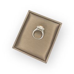 Nhẫn Bạc Ý s925 Đính Ngọc Trai Tự Nhiên 10mm Hoa Hướng Dương MADAME HIEN PEARLS Cho Nữ BYNN001