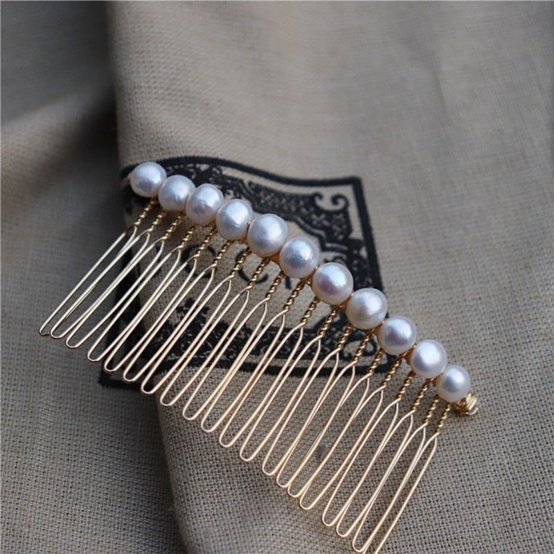 Cài Tóc Ngọc Trai Tự Nhiên 20 Răng MADAME HIEN PEARLS Quà tặng Mẹ Yêu PKT004