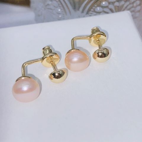 Bông Tai Ngọc Trai Tự Nhiên Kim Bạc s925 Dáng U Tách Rời MADAME HIEN PEARLS Unisex Nam Nữ